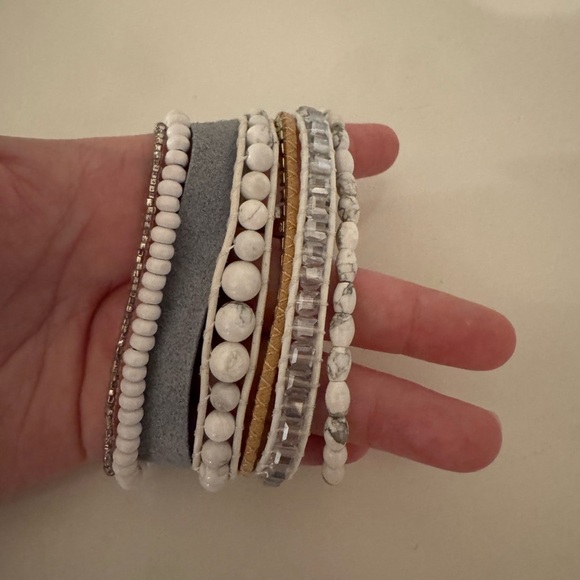 Victoria Emerson Jewelry - Victoria Emerson White and Gold Beaded Bracelet